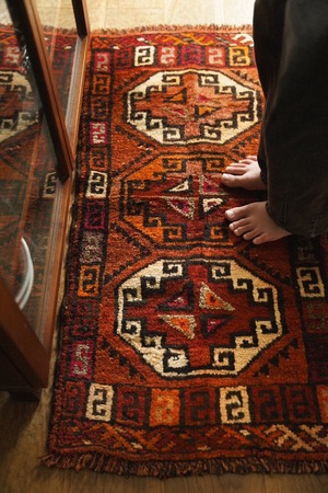 1463-Vintage Uzbek rug