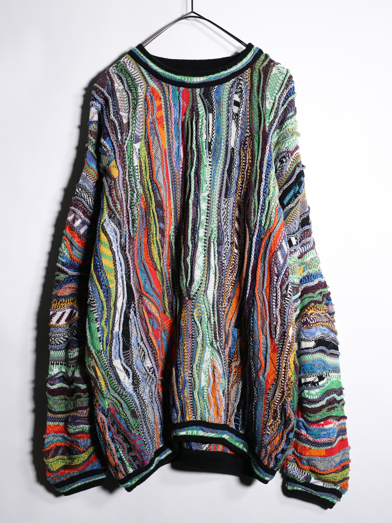 "3D" psychedelic coloring over silhouette special cotton knit - 6