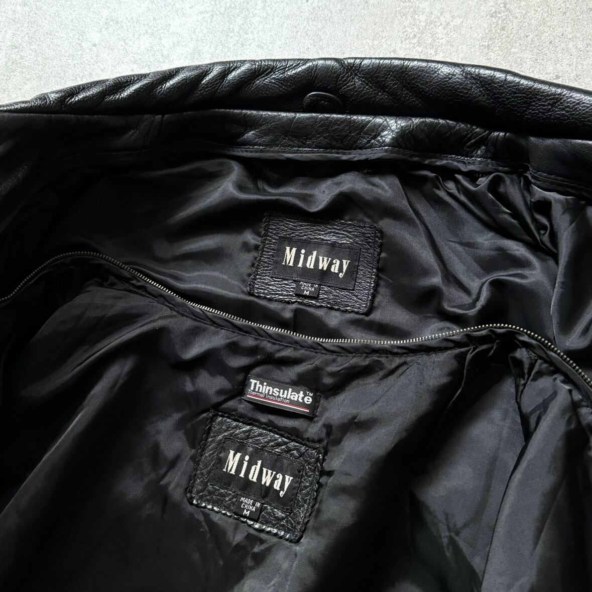 90s Midway leather bomber jacket | Muri vintage 90s Midway leather bomber jacket | Muri vintage