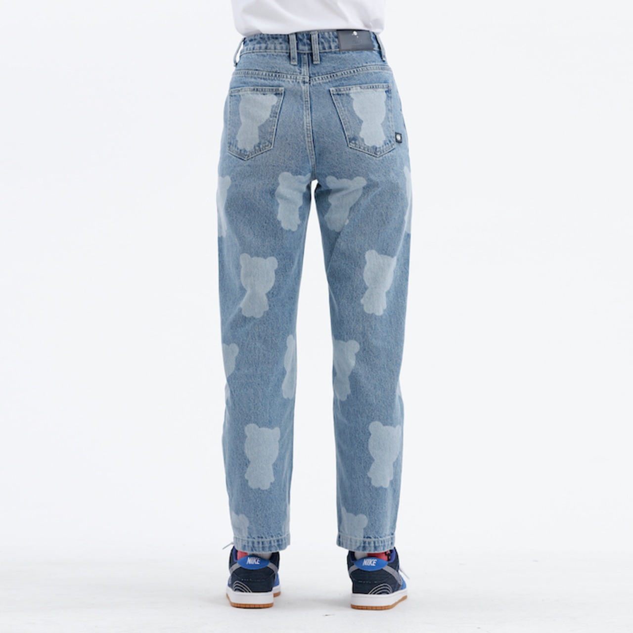 送料無料 【HIPANDA ハイパンダ】レディース デニムパンツ WOMEN'S DENIM PANTS / LIGHT BLUE・BLACK