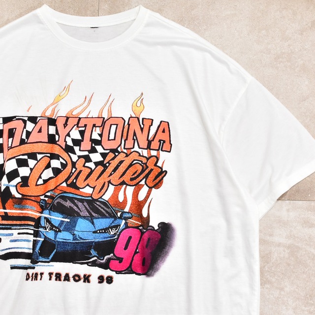 00s DAYTONA Dart Track 98 print T-shirt