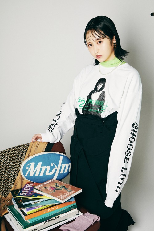 数量限定！【UNISEX】【小野六花コラボ】 Rikka Long sleeve by MNKM