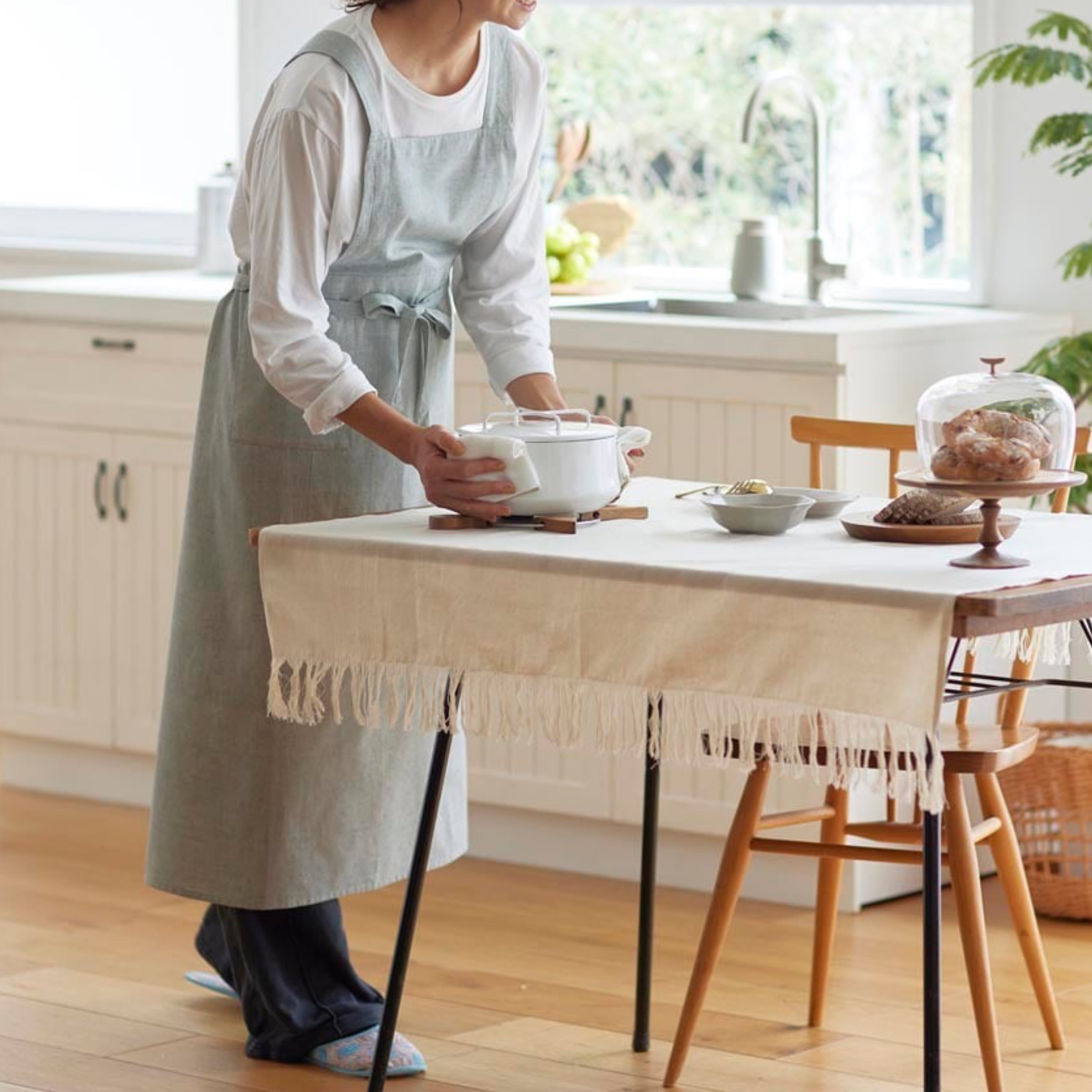 shesay 手紡ぎ手織り KHADI エプロン | Zakka so-la