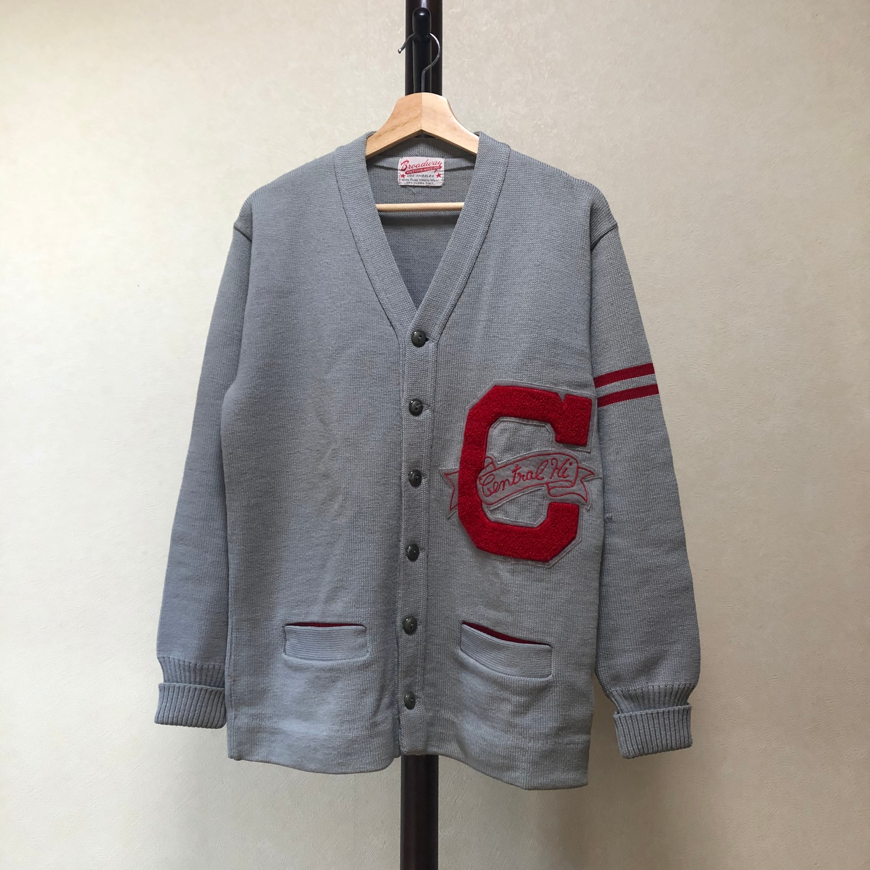 50-60s Lettered cardigan / ヴィンテージ レタードカーディガン | L.E