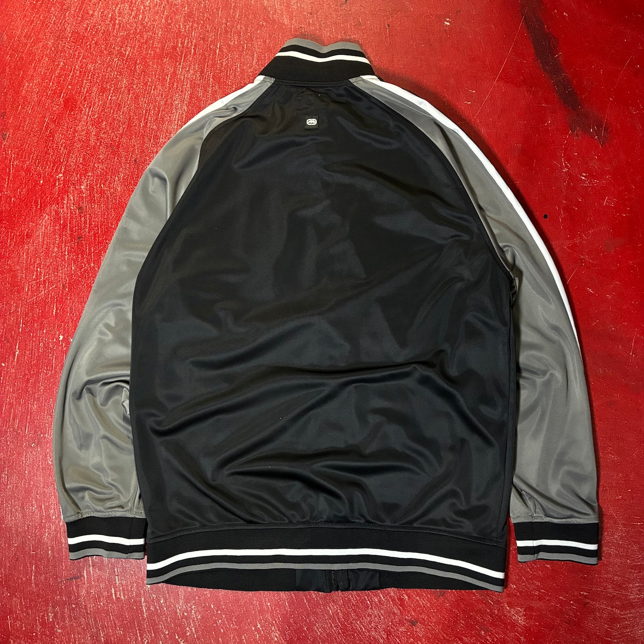 ECKO UNLTED Hip Hopトラックジャケット 黒×グレー オーバーサイズ エコー