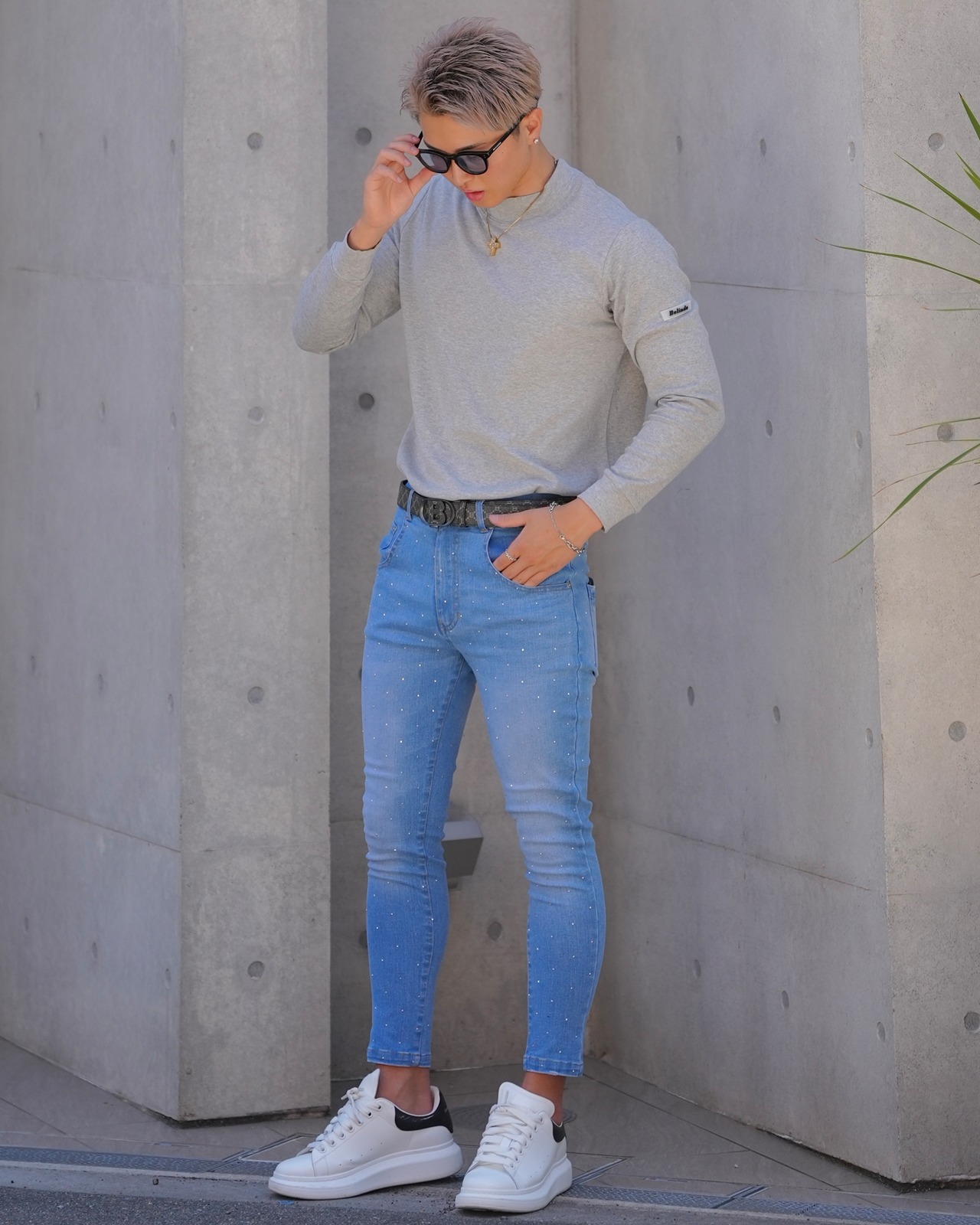 MOCK NECK PULL OVER【BEL-M-028】