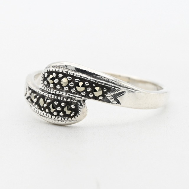 Marcasite Accent Graceful Wrap Style Ring #15.5 / Denmark
