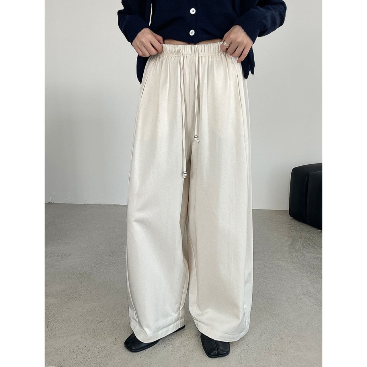 ワイドレッグフルレングスパンツ　a0580