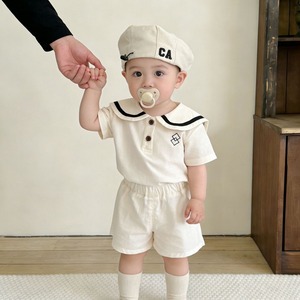 【BABY】夏新作　セーラー風セットアップORロンパース