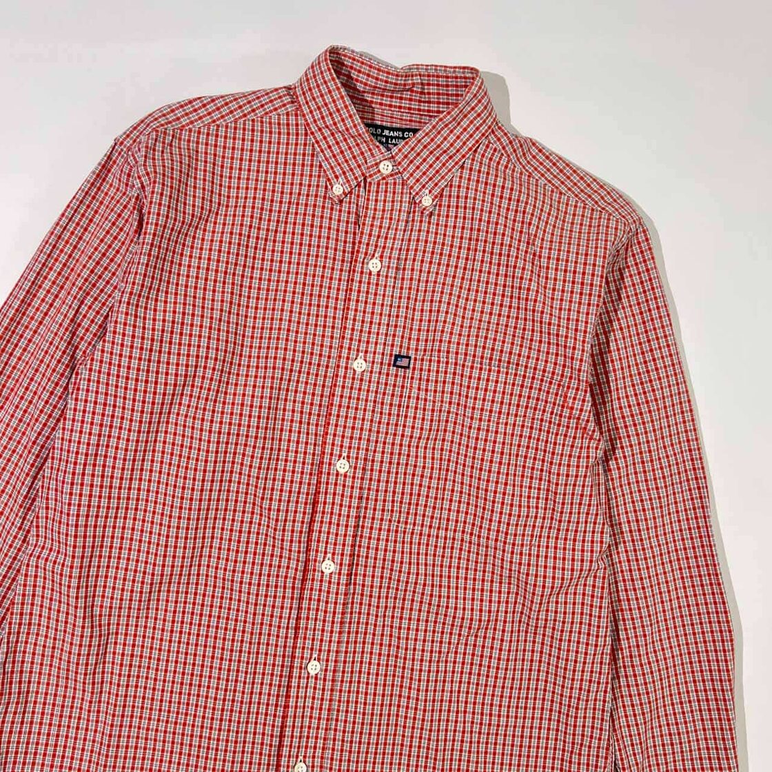 POLO JEANS CO. RALPH LAUREN ラルフローレン チェック BD ボタン 
