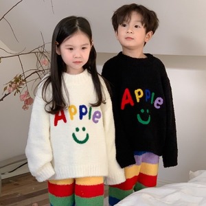 【KID】カラフルパンツ＆もこもこ笑顔トップス　セットアップ