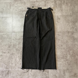 30-40s フレンチワーク ストライプ ブラック パンツ W31