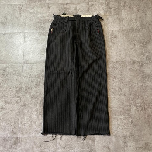 30-40s フレンチワーク ストライプ ブラック パンツ W31