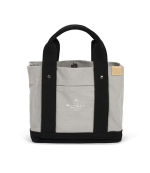 ハンドメイド ミニトートバッグ レディース 2way ショルダー 軽量 帆布 小さめ 自立 大容量 おしゃれ ICカードポケット付き 通勤 通学 サブバッグ　ライトグレー