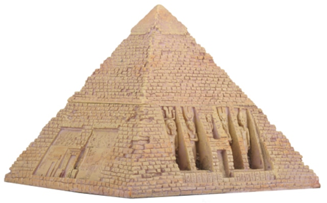 YTC8476 エジプシャン古代エジプト　ピラミッド　砂岩風　小箱置物・小箱・古代エジプト
