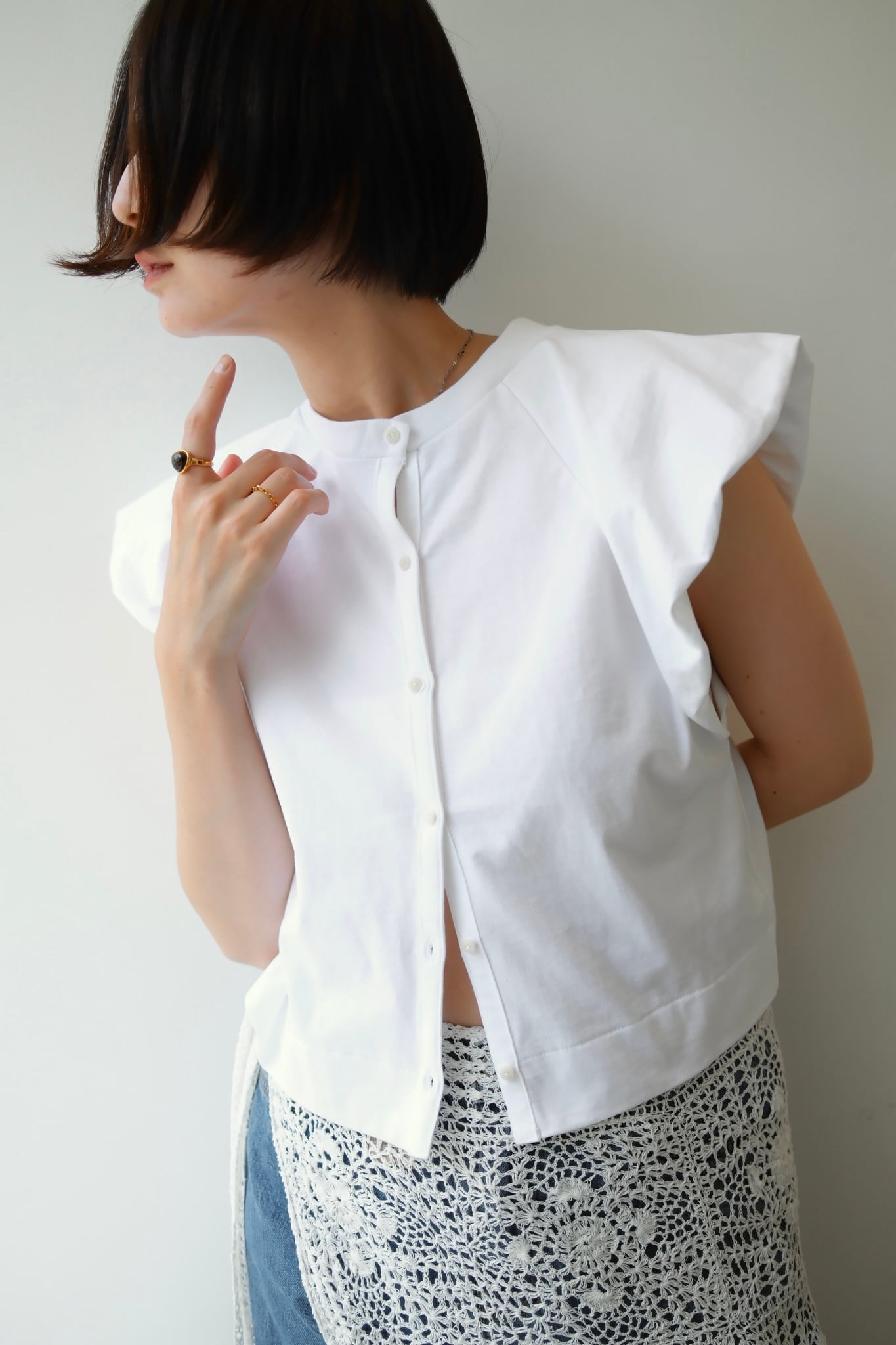Hanes for WILLFULLY 2P BEEFY-T balloon sleeve tops 2Pヘインズ