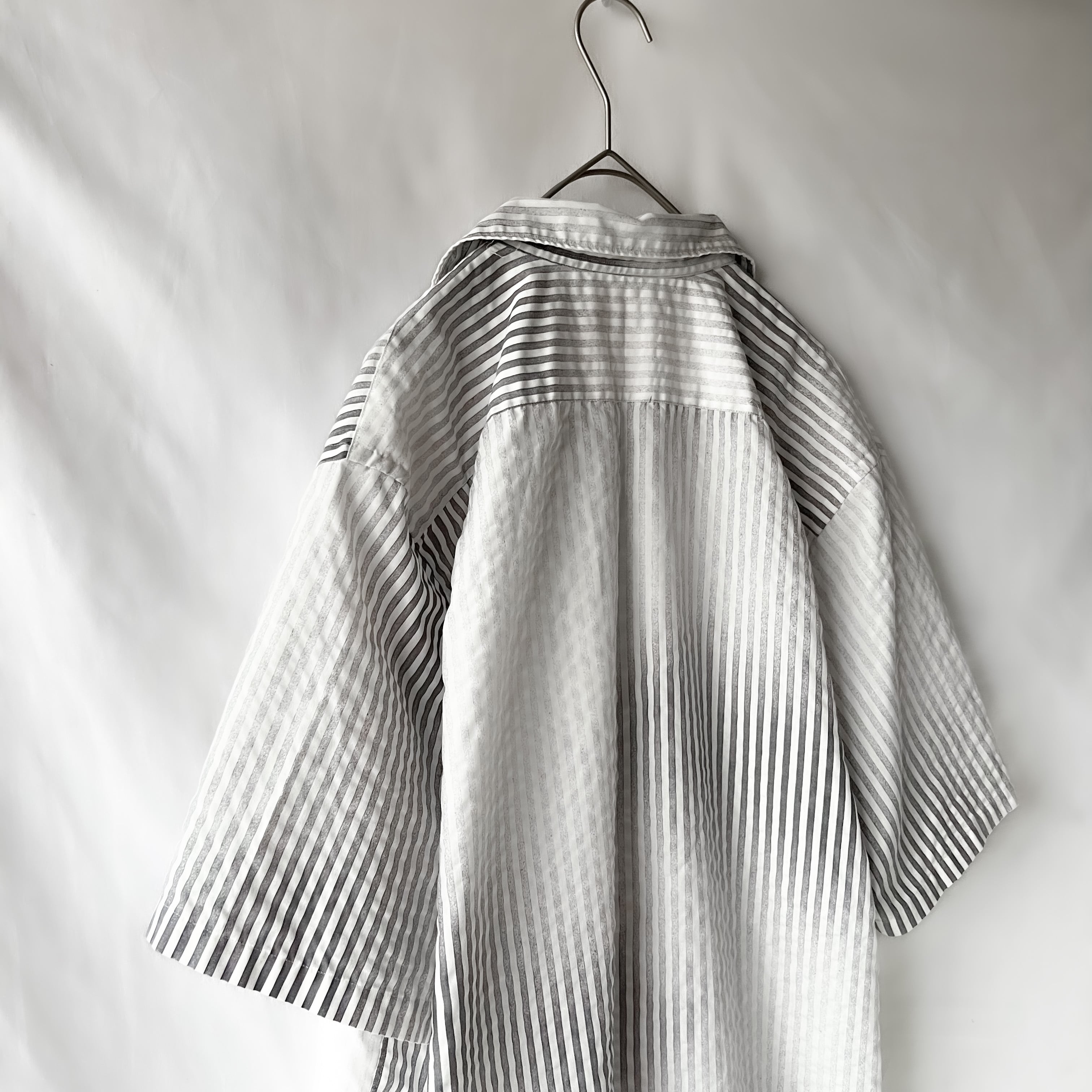 comme des garçons homme stripe open collar shirt 田中オム