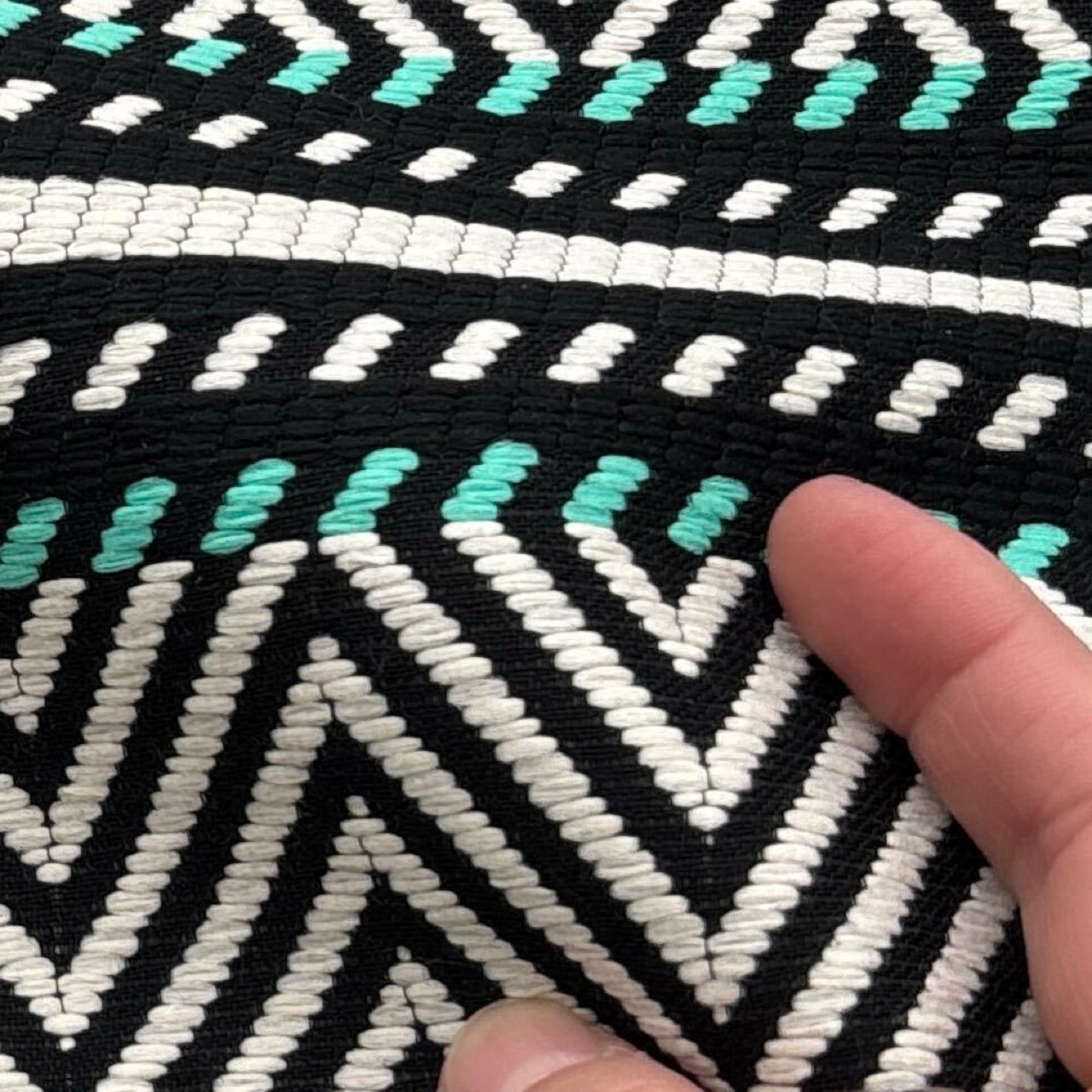 ★TC115◆2m◆綿アクリル混弱起毛ジャガード生地◆柄物(カラフル)