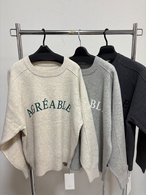 hunch ロゴスウェットライクニットセーター　WVQ7088