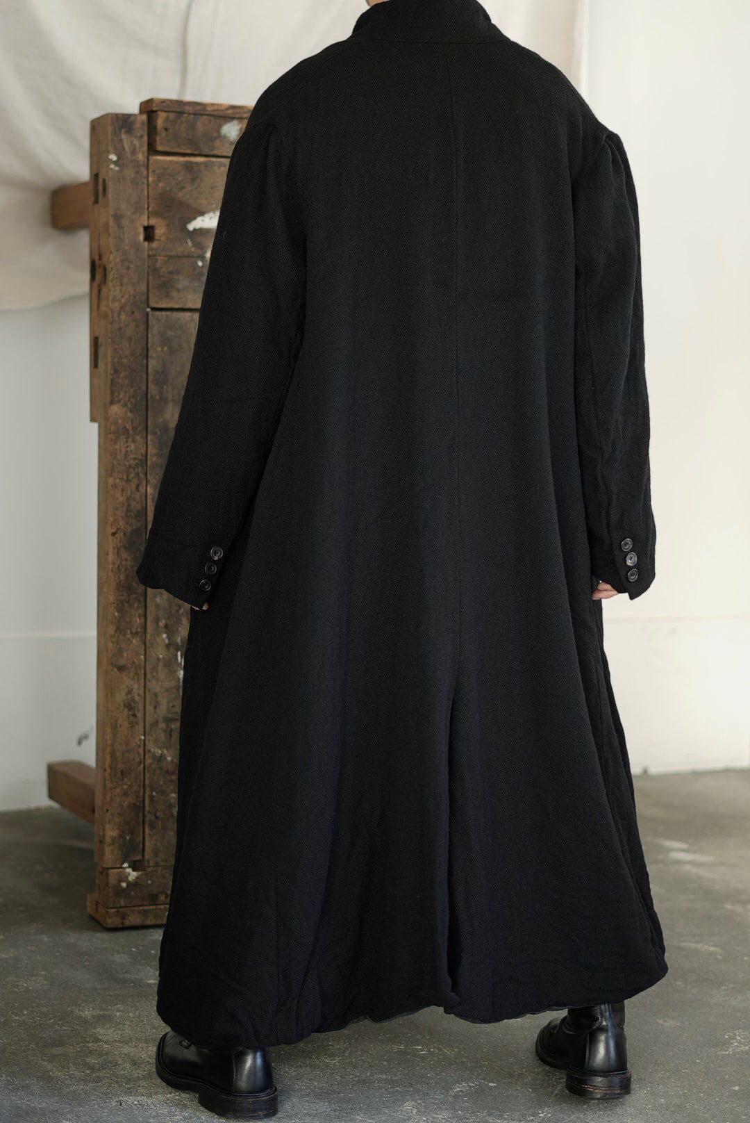 RICORRROBE - COAT FOREST (HERRINGBONE TWEED) | Brownie