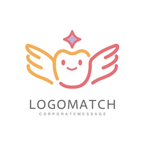 翼を広げた歯のロゴ