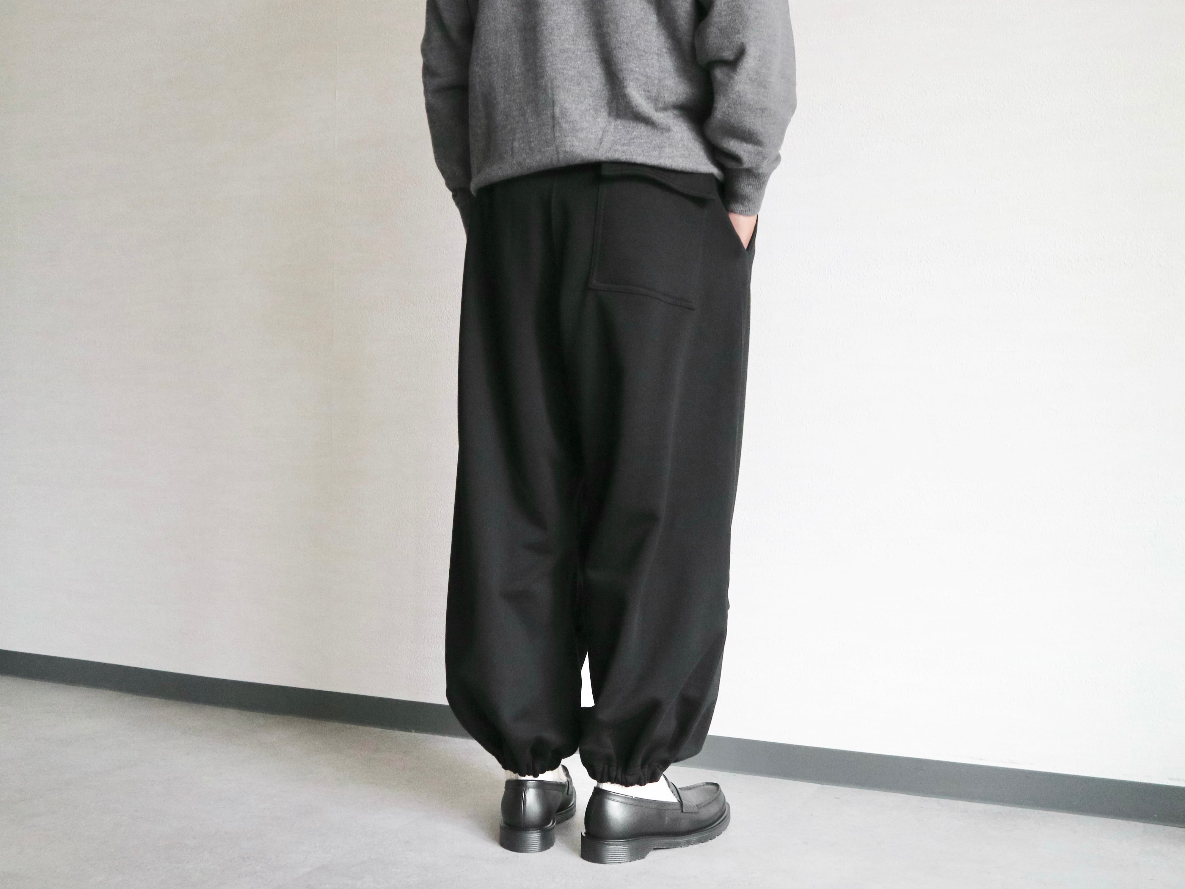 HAVERSACK ハバーサック】HIGH GAUGE FLEECY STITCH WIDE TRACK PANTS