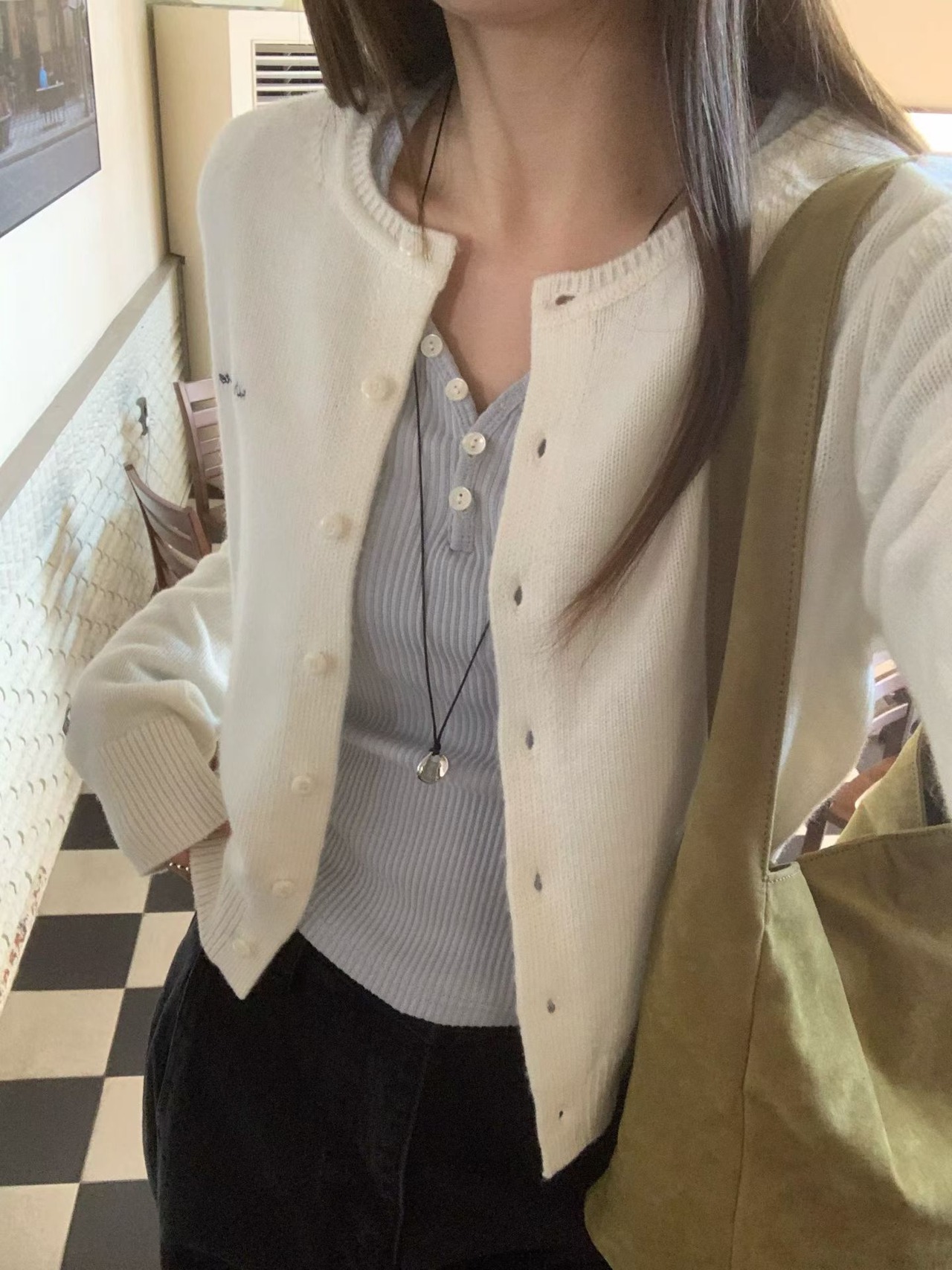 (予約) signature / Peach cardigan 4color