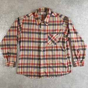 1970s Donlin L/S Check Shirt XL Made in USA