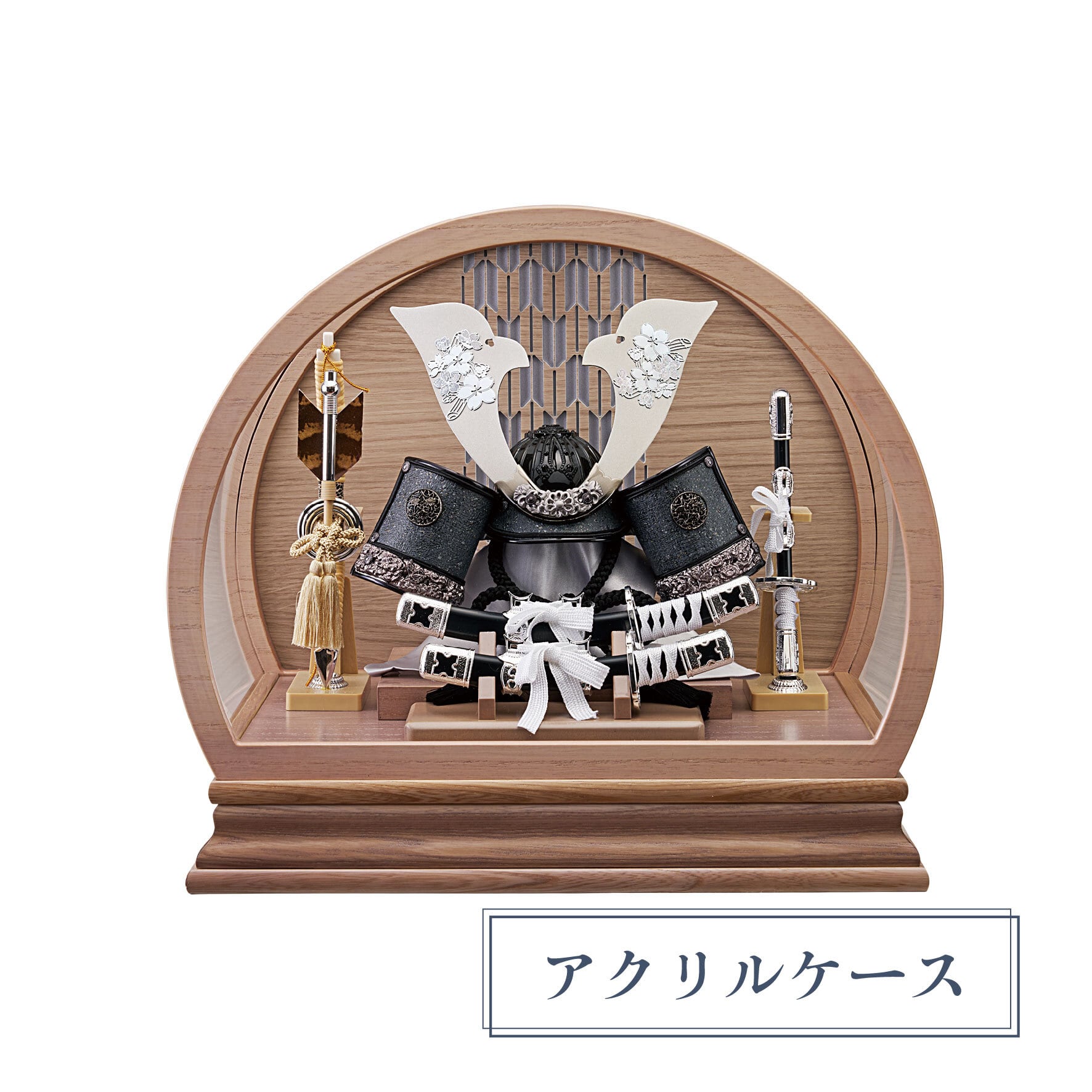 五月人形<ケース飾り>桜舞兜