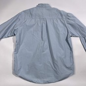 WALL GUY SHIRT PAPAS パパス 千鳥風 デザイン 長袖シャツ L/水色系 メンズ トラッド アイビー