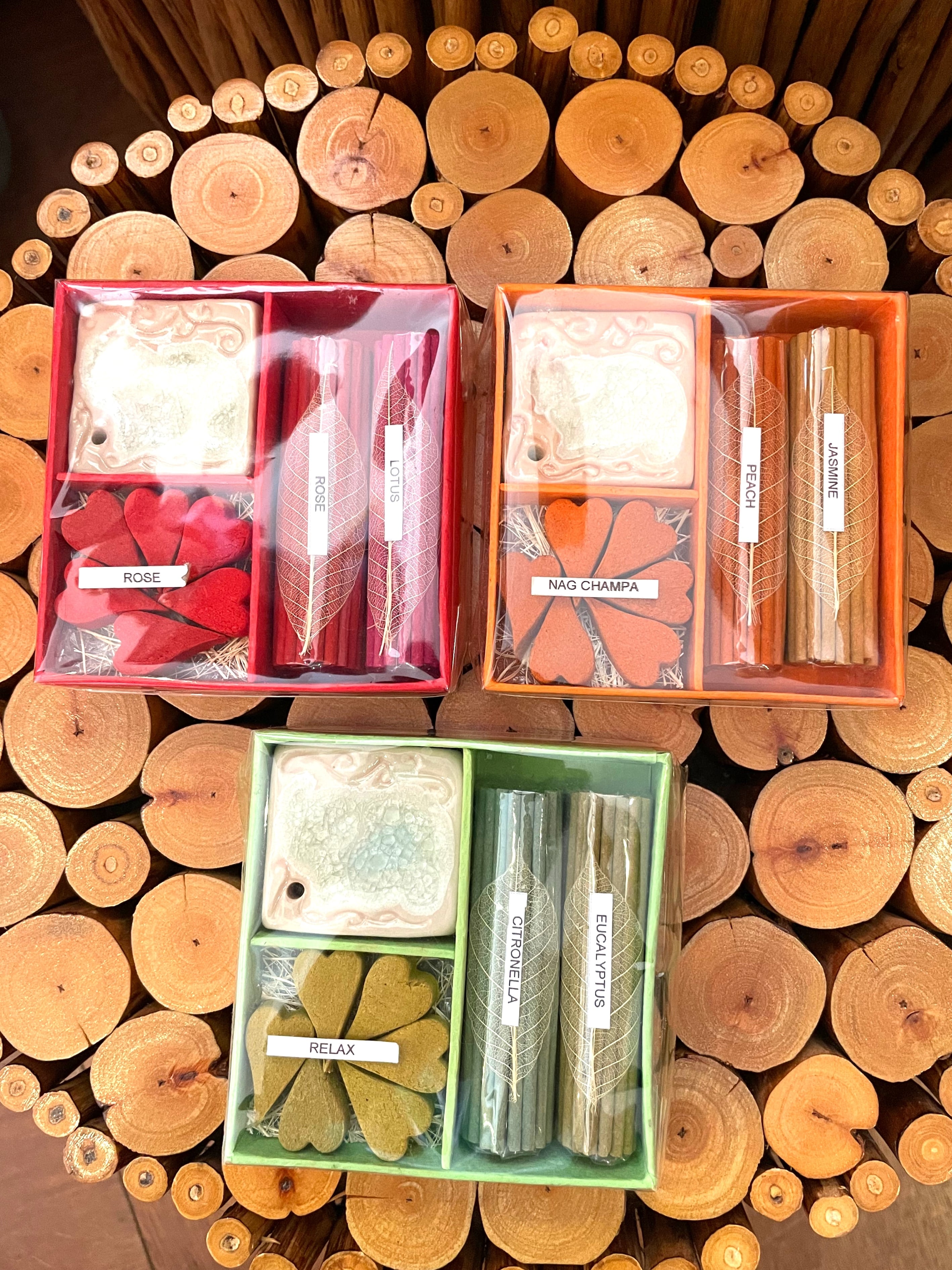 お香 お香セット お香ホルダー コーン型 ギフト インセンス おしゃれな ギフトセット お試しセット ハート型 アジアン雑貨 No.116