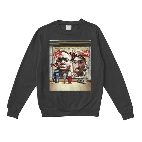 2pac.biggie.Crewneck sweat (black/white)