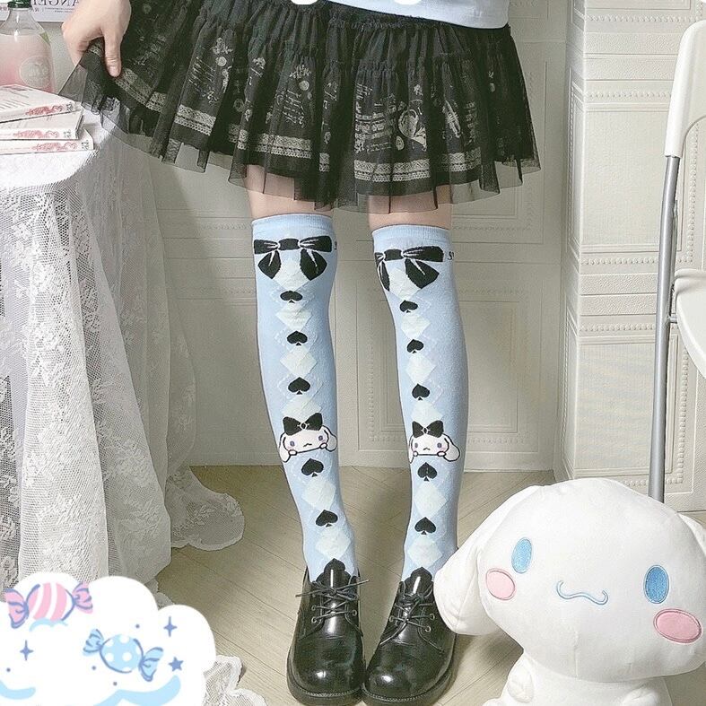 302 レディース サンリオ クロミ 公認 ロリータ 可愛い 靴下 ロリータ ハイソックス E0m34k Lachouette