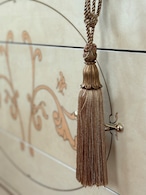 輸入デザインタッセル インテリアタッセル イエローゴールド 20.5cm カルトナージュ インテリア 撮影小物