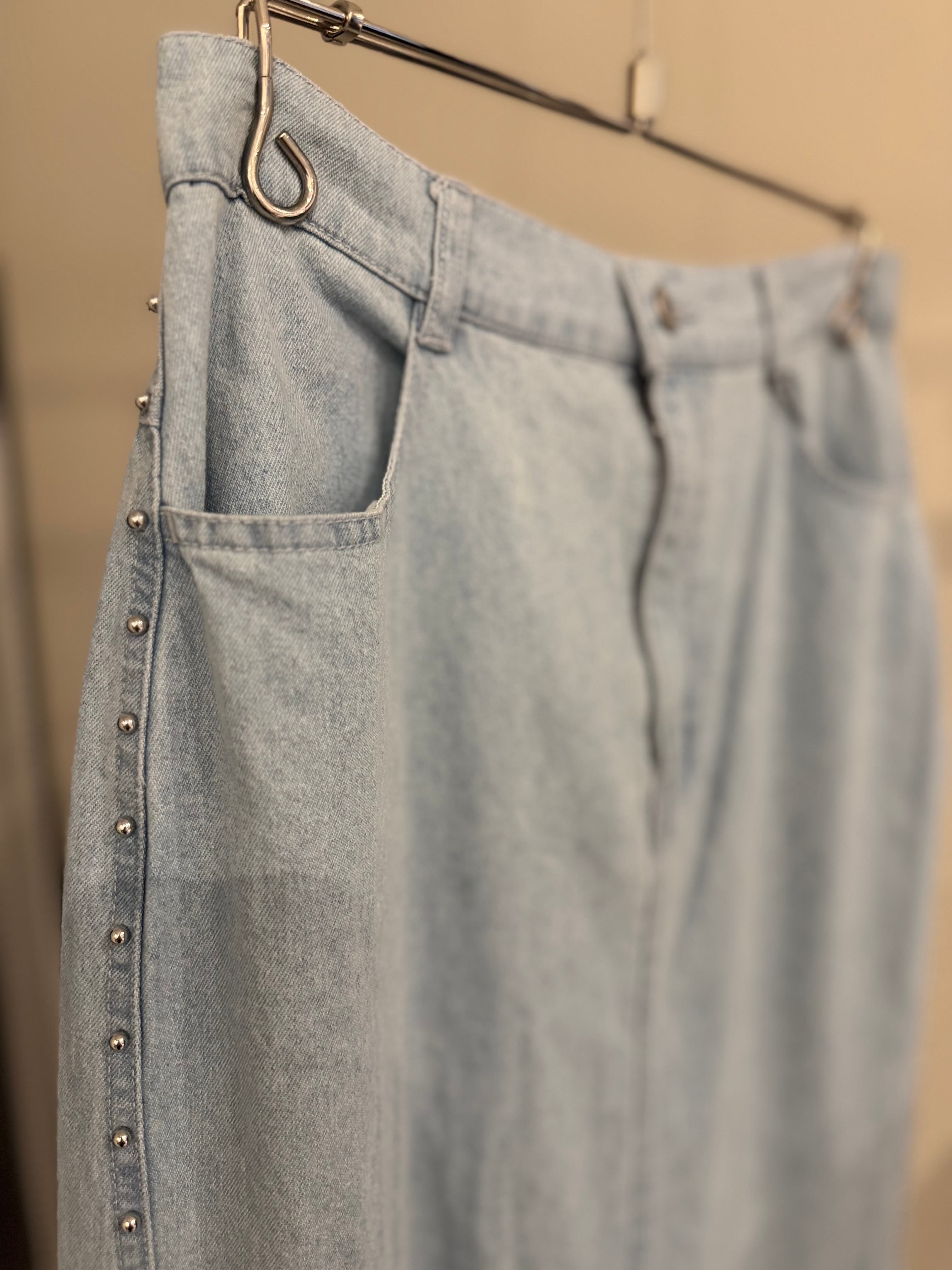 【SELECT】スタッズデニムタイトスカート 43-0123