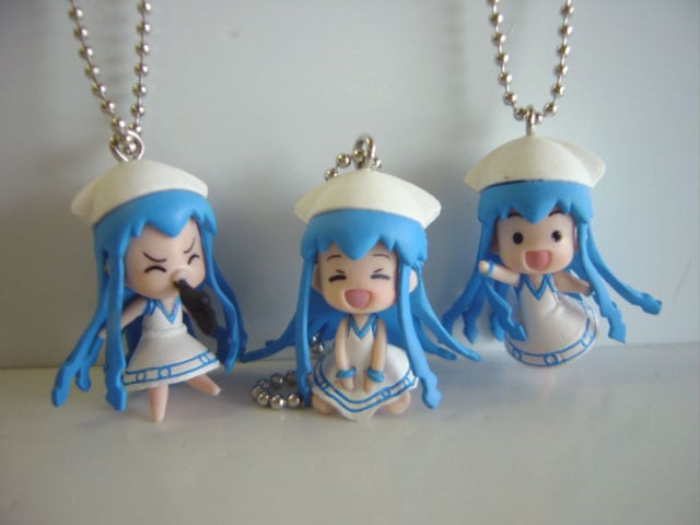 ♯Iul19DZイカ娘ミニイカ娘フィギュアマスコットでゲソS入全6種