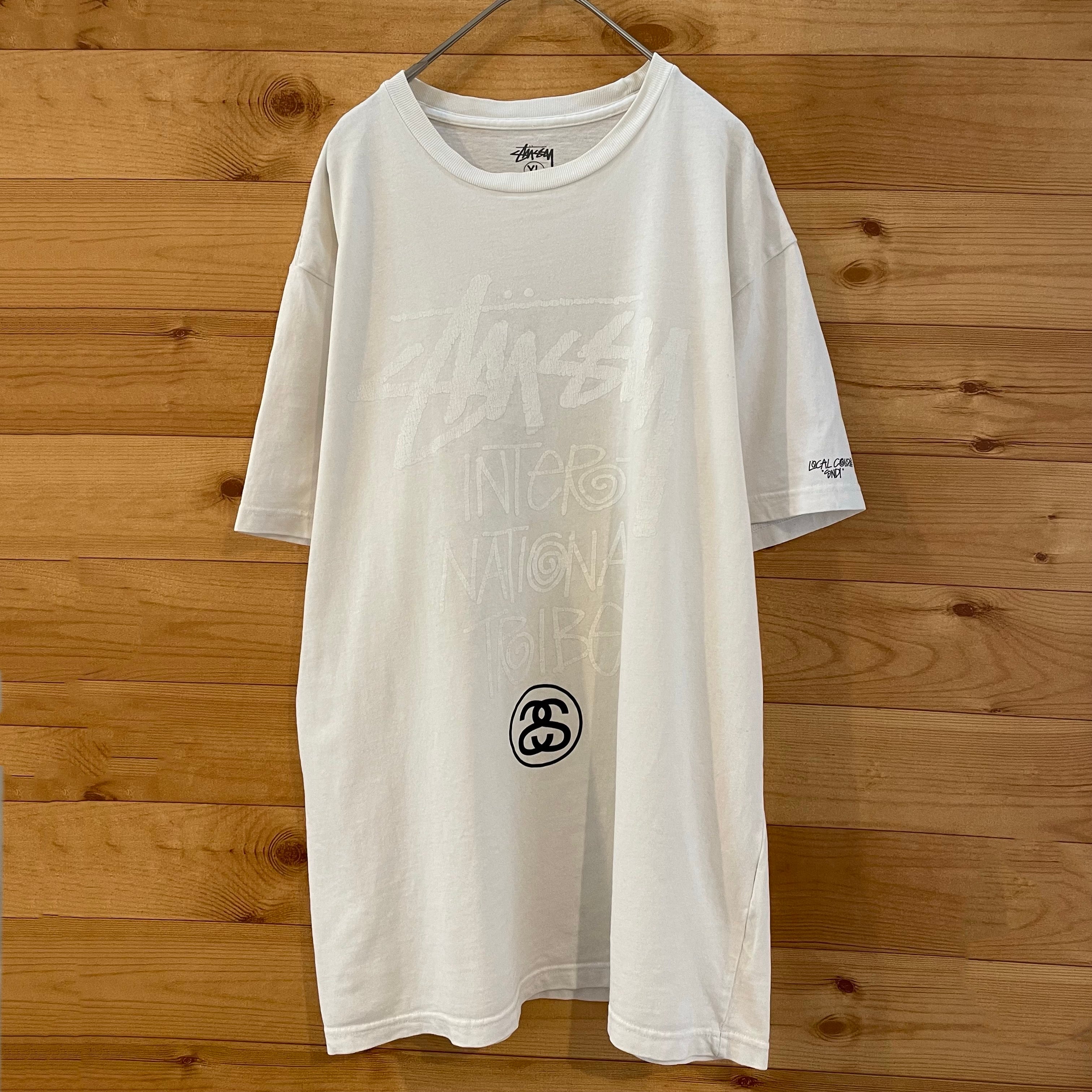 STUSSYステューシー新品未使用ビッグプリントTシャツ半袖ホワイトサイズXL
