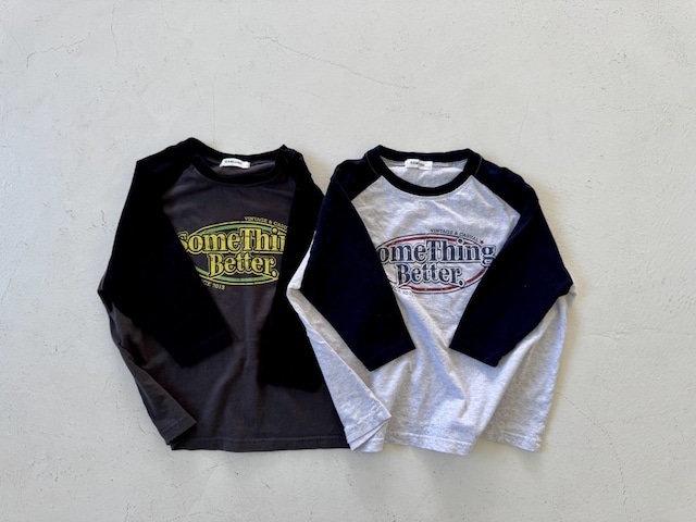 《送料無料》予約:サムシングラグランT【ramijini】※ジュニアサイズ