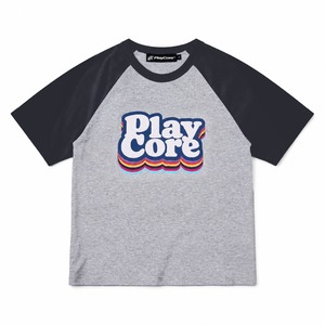 Women's Mini Raglan Tee / GRAY×BLACK