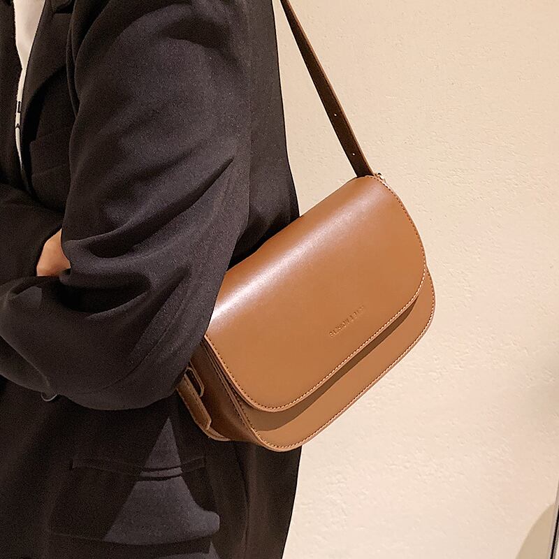 オータムスタンダード レトロ 秋物 スクウェア メッセンジャーバッグ 手作りハンドバック58895067433