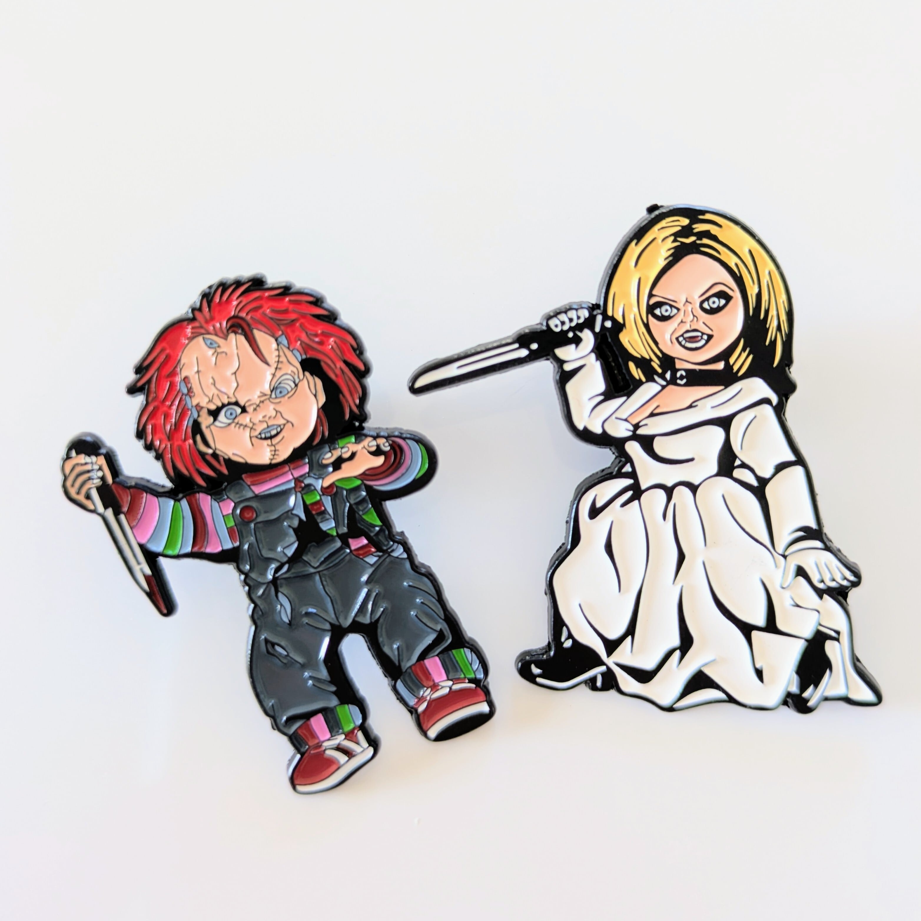 再入荷!送料無料! ★ピンズ PINS★ピンバッジ 【 チャッキー& ティファニー 2個SET 】 チャイルドプレイ ピンズセット〚アメリカン雑貨 アメトイ〛