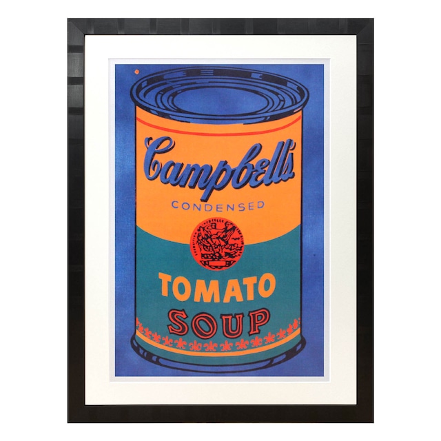アンディ・ウォーホル「キャンベル・スープ(トマト/オレンジ&グリーン)1965」展示用フック付大型サイズジークレ ポップアート 絵画
