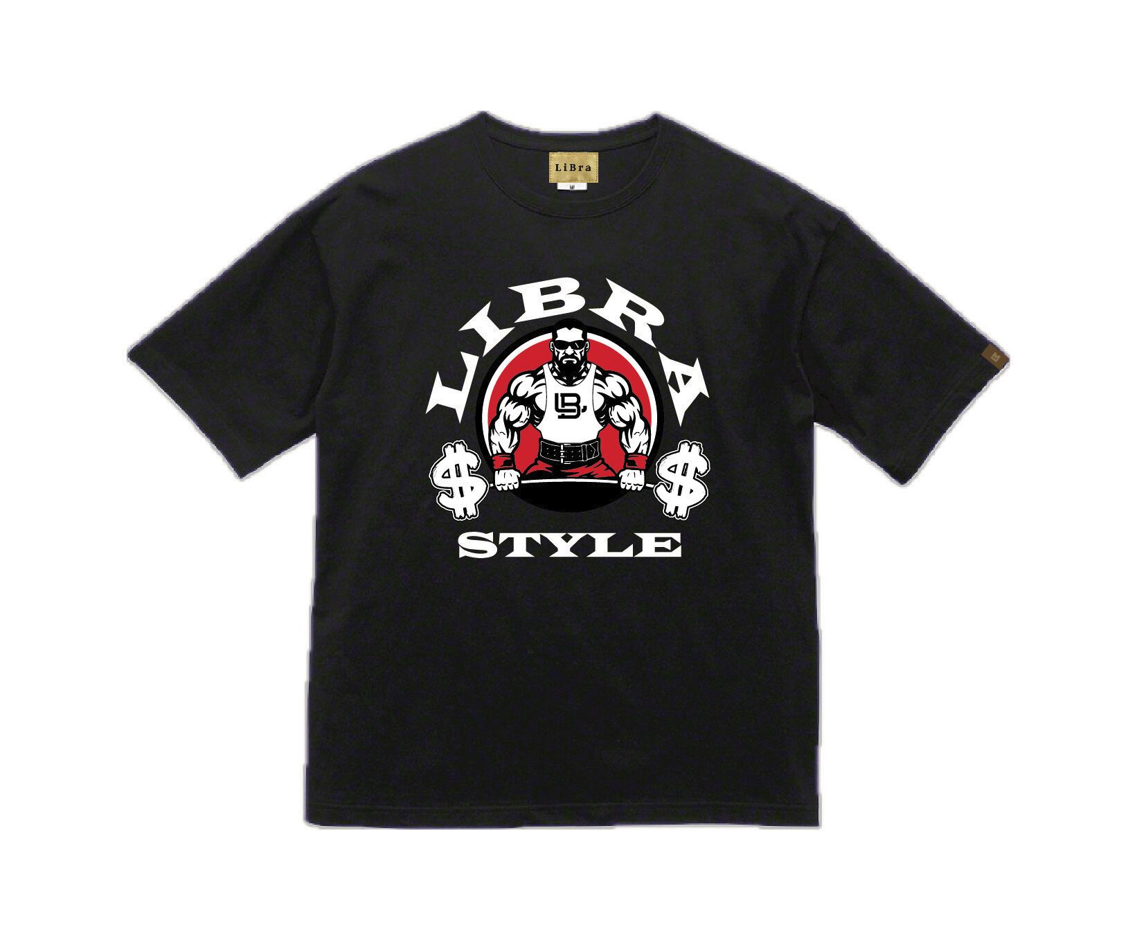 LIBRA Muscle Oversize T-shirts 【Black】LB-25