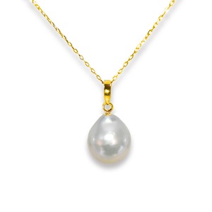 K10YG  選べるパール Akoya drop pearl neckless K18にアップグレード可能