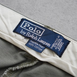 90s Polo by Ralph Lauren POLO CHINO "ANDREW" gray [W33L30相当] 古着