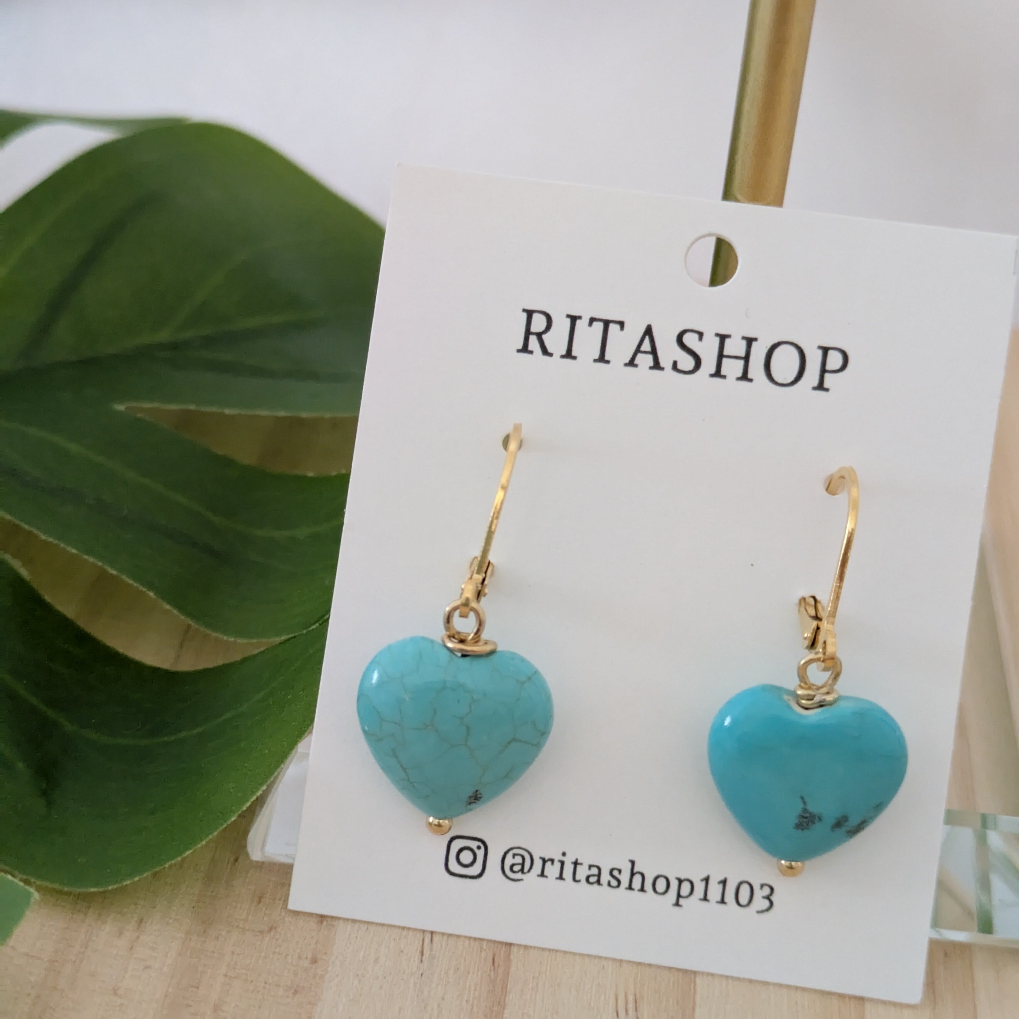 サーフィンピアス✩マグネサイトターコイズ♡ピアス | RITASHOP