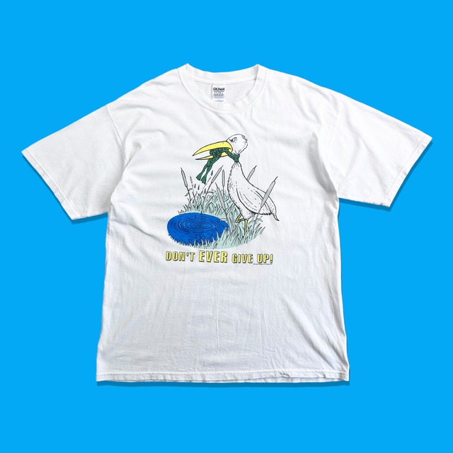 00s DON’T EVER GIVE UP！Message Graphic T-Shirt