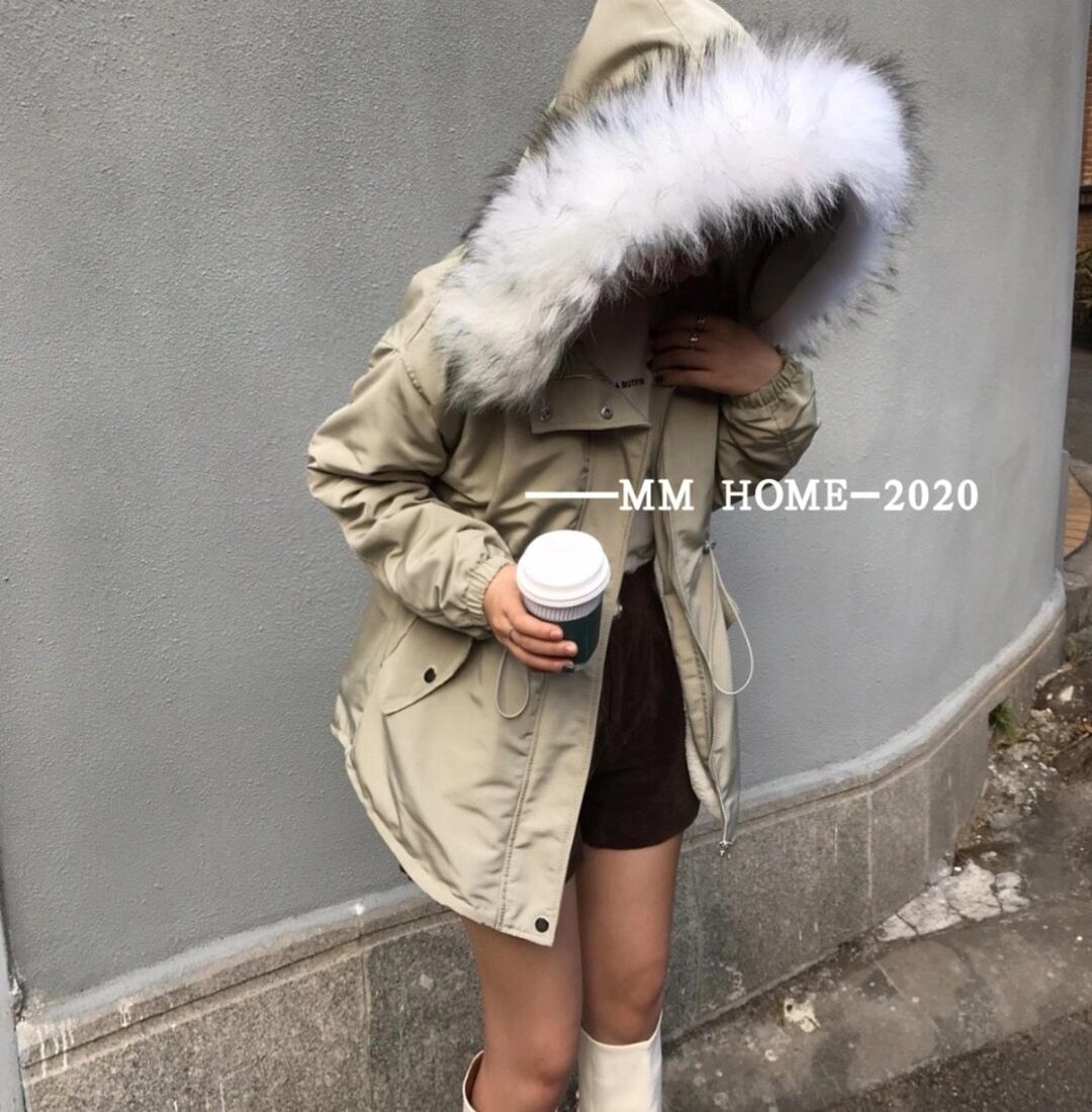 ファー付きフードジャケット　AJ42441-950