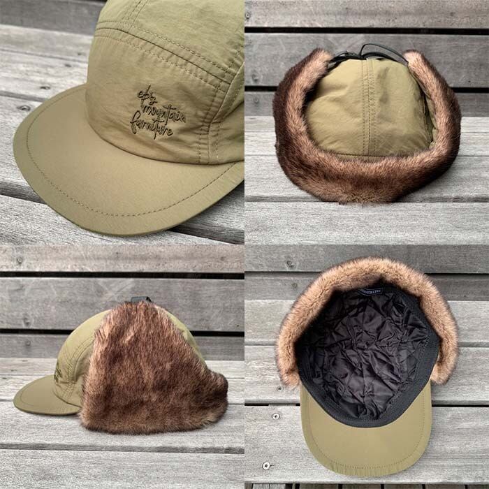 23-24 eb's FUR CAP エビス ファー キャップ BLACK KHAKI OLIVE TEAL