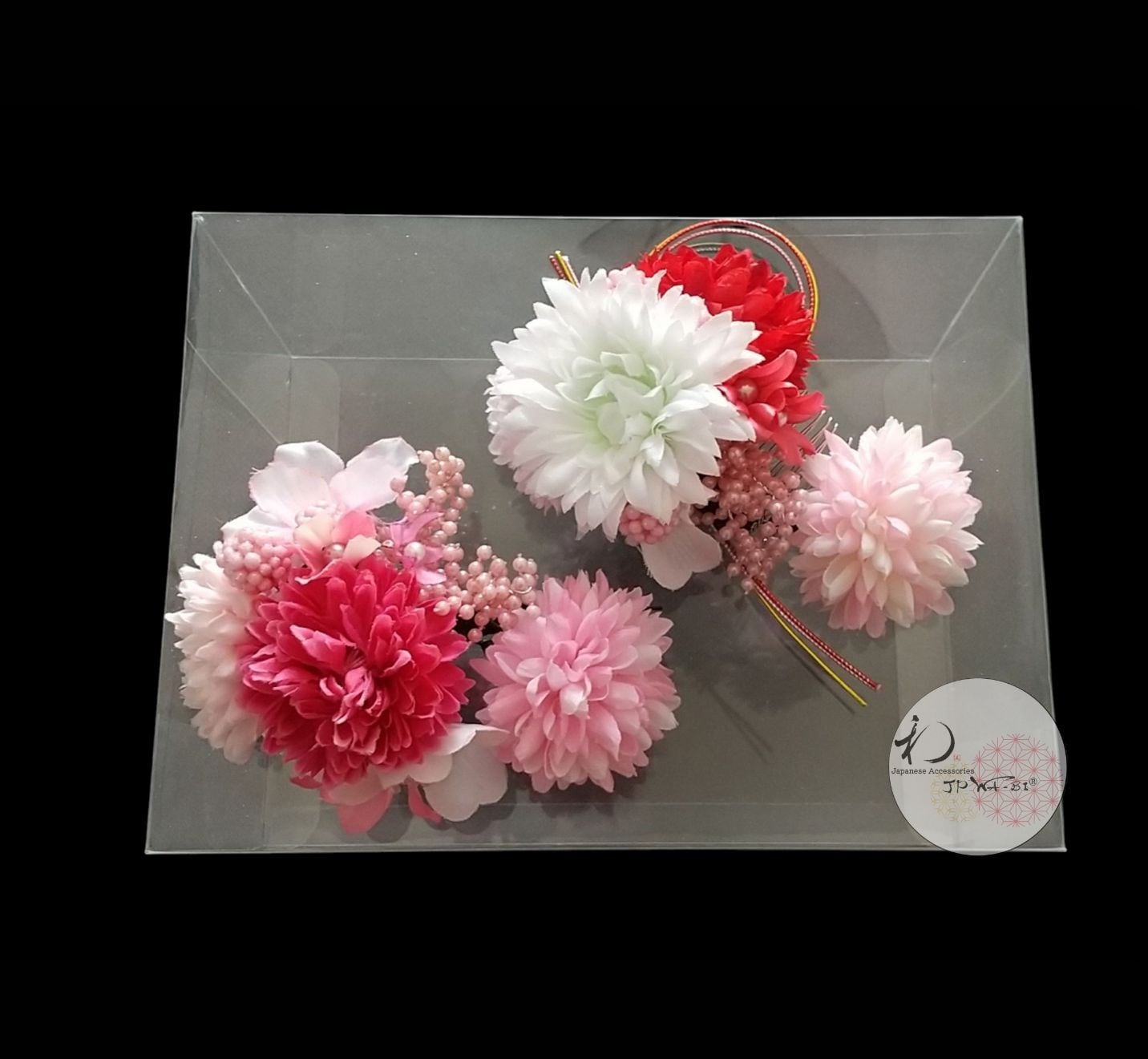 Kids髪飾り・花飾り//七五三・1/2成人式・お正月/振袖・着物髪飾り